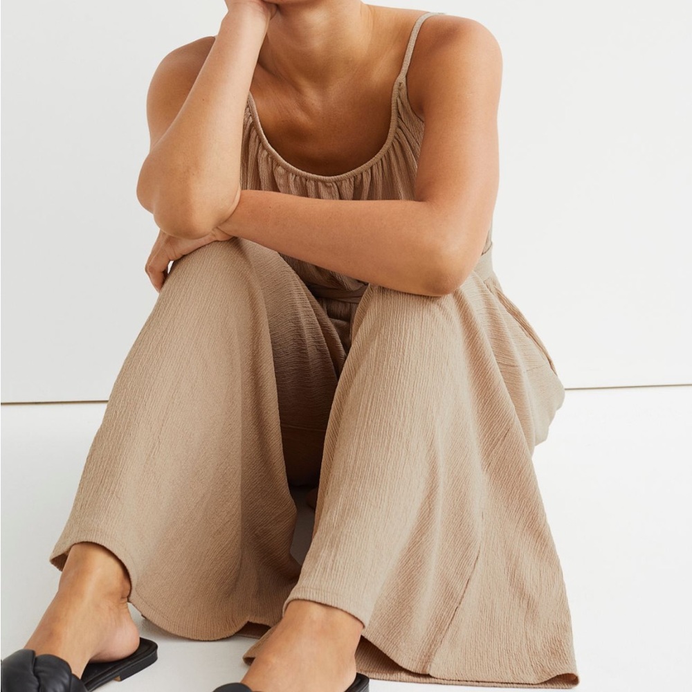 H&M Beige Tie Belt Jumpsuit - Picture 6 of 14